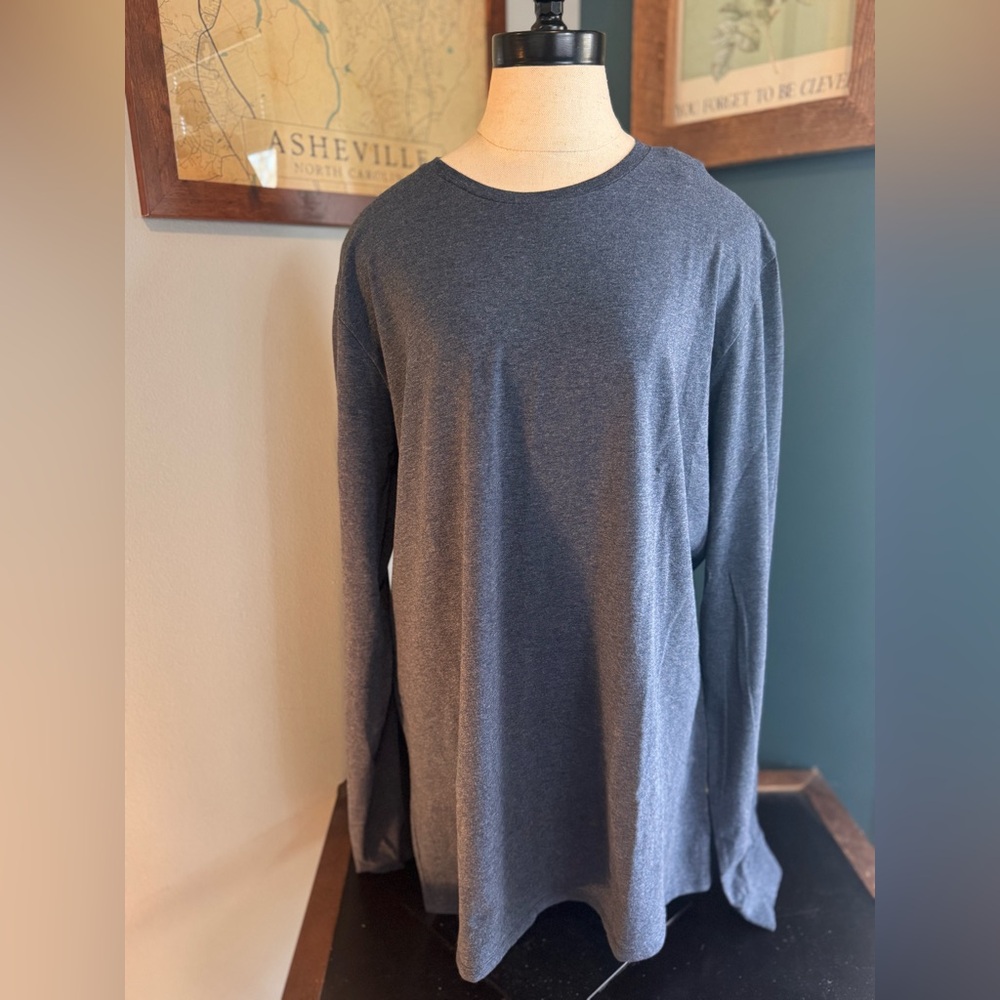 L.L. Bean Men's Long Sleeve Tee in Deep Blue
